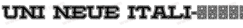 Uni Neue Itali字体转换